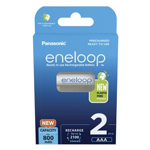 1x2 Panasonic Eneloop Micro AAA 800mAh Ni-MH BK-4MCDE/2BE