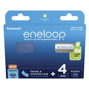 1x4 Panasonic Eneloop Micro AAA 800mAh + Akkubox BK-4MCDEC4BE