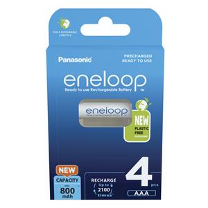 1x4 Panasonic Eneloop Micro AAA 800mAh BK-4MCDE/4BE