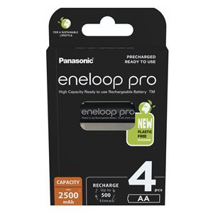 1x4 Panasonic Eneloop Pro Mignon 2500mAh AA Ni-MH  BK-3HCDE /4BE
