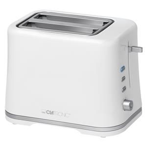 Clatronic TA 3554 weiß-silber 2 Scheiben-Toaster