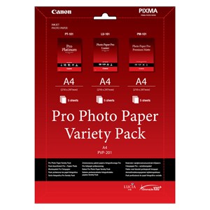 Canon PVP-201 Pro Photo Paper Variety Pack A 4 3x5 Sheets