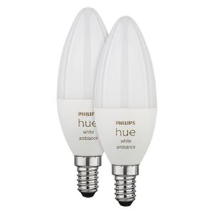 Philips Hue LED Lampe E14 2er Set 5,2W 320lm White Ambiance