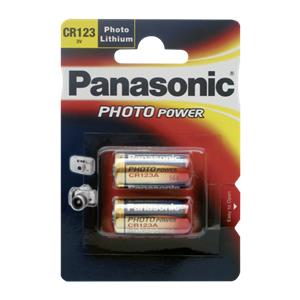 1x2 Panasonic Photo CR 123 A Lithium