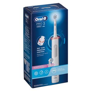 Oral-B PRO 3 3000 Sensitive Clean    White   JAS22