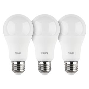 Philips LED Lamp E27 3-Pack 100W 2700K