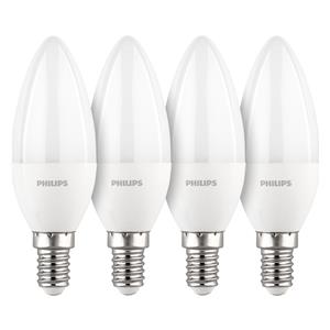 Philips LED Lamp E14 4-pack candle     40W 2700K