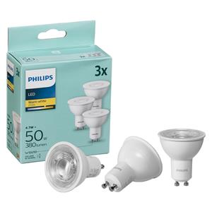 Philips LED Spotlight GU10 WW 3-Pack  50W 2700K
