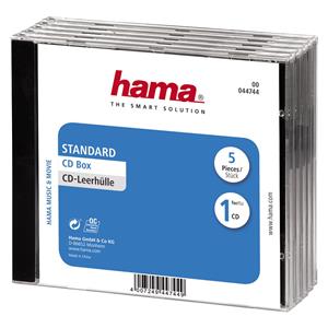 1x5 Hama CD-Box Jewel-Case 44744