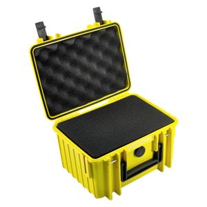 B&W Outdoor Case Type 2000 yellow with pre-cut foam insert