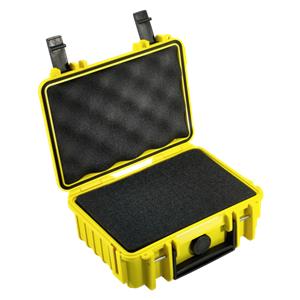 B&W Outdoor Case Type 500 yellow with pre-cut foam insert