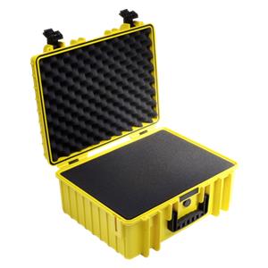 B&W Outdoor Case Type 6000 yellow with pre-cut foam insert