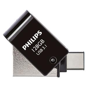 Philips 2 in 1 OTG         128GB USB 3.1 + USB C Midnight Black