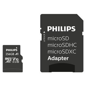 Philips MicroSDXC Card     256GB Class 10 UHS-I U1 incl. Adapter