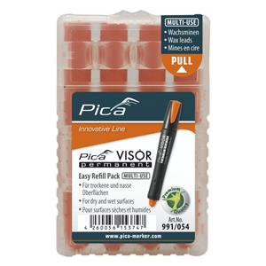 Pica VISOR permanent Ersatzminen -Sets, fluo-orange