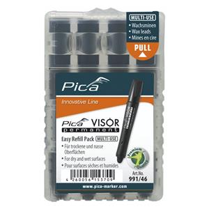 Pica VISOR permanent Ersatzminen -Sets, schwarz