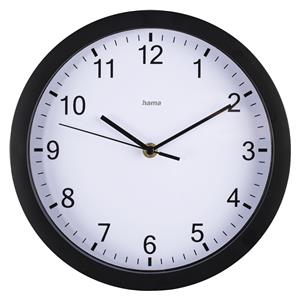 Hama Wall Clock Pure 25cm silent, black 186338