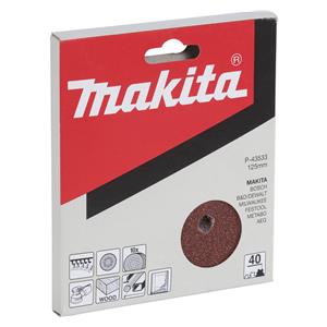 Makita P-43533 Sandpaper Velcro 125mm  40