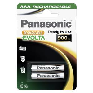 1x2 Panasonic Akku NiMH Micro AAA 900 mAh