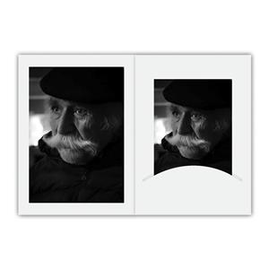 1x100 Daiber Portrait folders w. passepartout 13x18 white silk