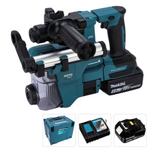 Makita DHR183RTWJ aku bušilica čekić sa 2x5Ah baterije + Hepa usisavač