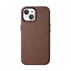 Woodcessories Bio Leather Case MagSafe iPhone 15 Plus Brown