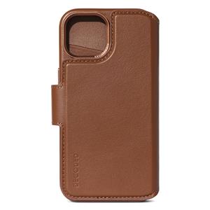 Decoded Leather Detachable Wallet for iPhone 15 Plus Tan