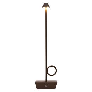 Broggi Lampada Bugia corten rechargeable