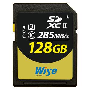 Wise SDXC UDH-II V60       128GB R:290MBs / W:100MBs   WI-SD-S128