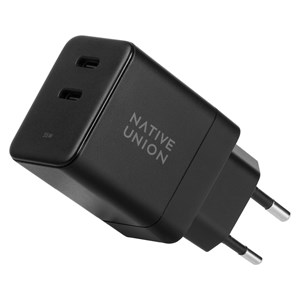 Native Union 35W Dual USB-C Fast GaN PD Wall Charger Black