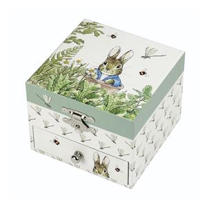 Trousselier Music Box with Drawer, Peter Rabbit, Dragonfly