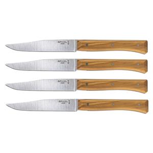 Opinel Table Knives Facette Set of 4  Olive Wood