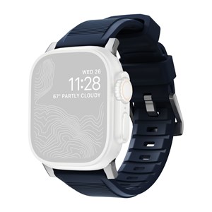 Nomad Rugged Strap Atlantic Blue Connector Silver 42 /44 /45 /49mm