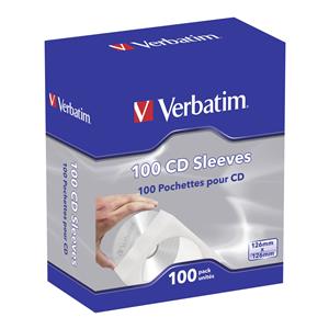 Verbatim CD / DVD Papierhülle Papersleeve 100 Pack