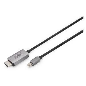 schwarz 8K Mini DisplayPort for HDMI Cable, 60Hz, Alu black 1m