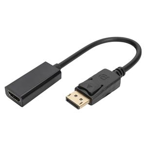 DIGITUS DisplayPort Ad/Converter DP- HDMI Type A St/Bu 15cm black