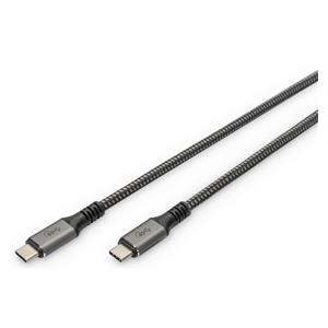 DIGITUS USB 4.0 Typ-C Cable 1m AL-Case PP braid 8K/60Hz PD3.0