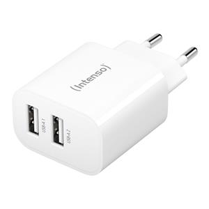 Intenso Power Adapter W24AA 2x USB-A 24W              white