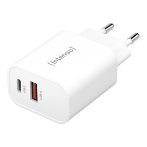Intenso Power Adapter W30AC 1x USB-A 1x USB-C 30W  white