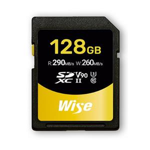 Wise SDXC UHS-II V90       128GB R:290MBs / W:260MBs   WI-SD-N128