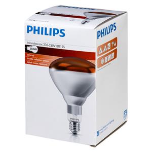 Philips infrared lamp BR125 IR 250W E27 230-250V Red