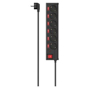 Hama Multiple Socket 6-fold blck individually switchable 223158