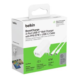 Belkin BOOST Charge USB-C 67W 3xUSB-C + Cable WCC002vf2MWH-B6