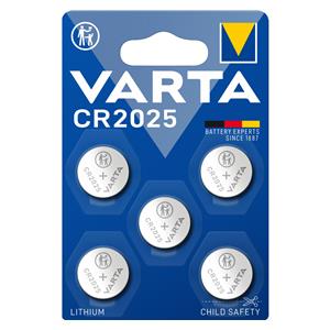 1x5 Varta electronic CR 2025 Lith. Coin Battery 06025 101 415