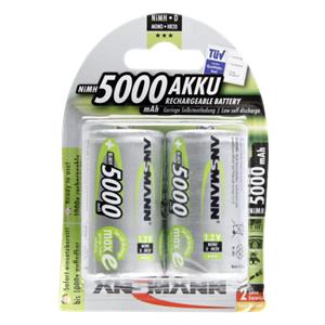 1x2 Ansmann maxE NiMH rech.bat. Mono D 5000 mAh