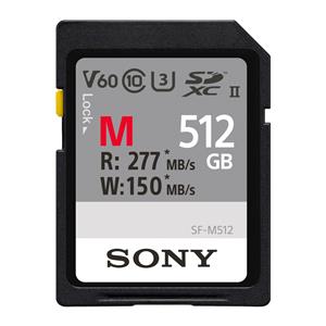 Sony SDXC M series         512GB UHS-II Class 10 U3 V60