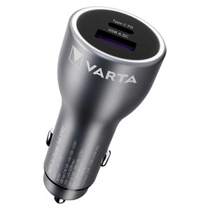 Varta Car Charger 45 Watt Output 1xUSB A /1xUSB-C PD 57933101111