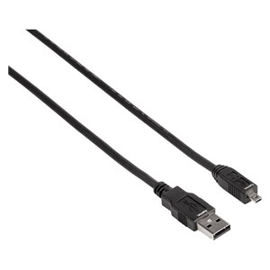 Hama USB 2.0 Cable B8 Pin USB A - mini USB B black 1,8 m