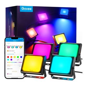 Govee - LED Smart Outdoor Flood Lights 4 Pack