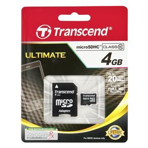 Transcend microSDHC Karte 4GB ,